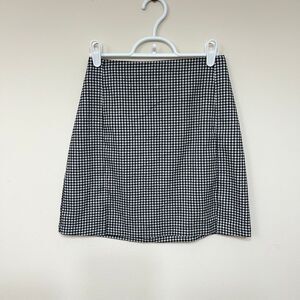 John Galt Brandy Melville Black White Checkered Mini Skirt One Size